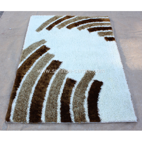 Polyester Silk Thick yarn with Design Rug